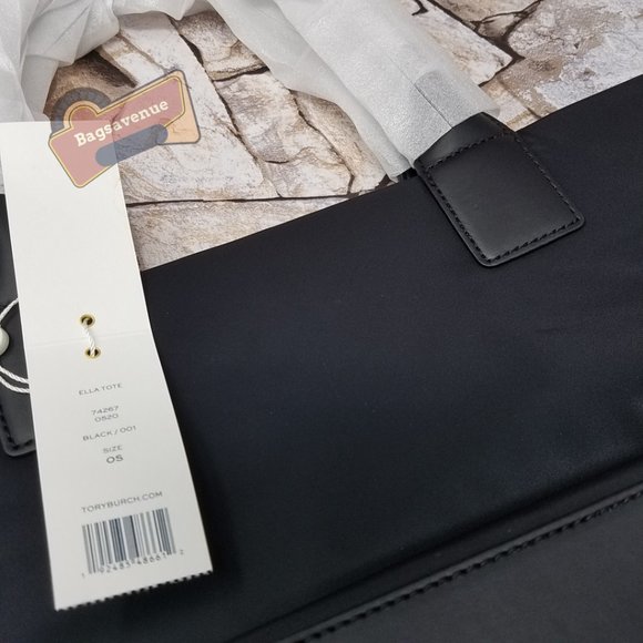 Ella Tote Nylon Black SHoulder bag Tory Burch NWT - Picture 6 of 12